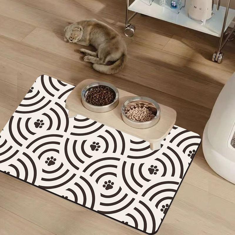 Creative Cartoon Shape Pet Feeding Mat - Dirt-Resistant, Easy Clean, Water Absorbent, Wear-Resistant, Quick Drying