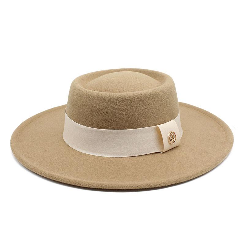Hat Women'S Season Versatile Wool British Vintage French Celebrity Winter Felt Hat Hepburn Jazz Top Hat