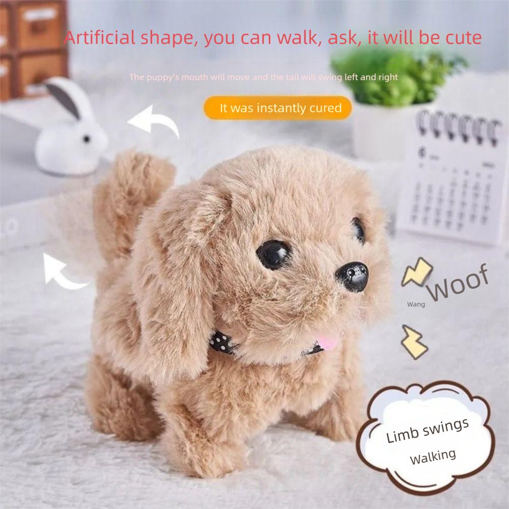 Interactive Simulated Puppy Walking Walking Dog Toy Fashion Robot Puppy  Chilren