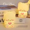Creative Heart Bear Night Light - Cute Bedroom Lamp & Pinchable Luminous Toy, Perfect Qixi Gift for Girlfriend