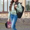 3Pcs Cult Of The Lamb Game School Bags Set for Girls Boys Pen Bags Backpack Sets with Lunch Box For School Students Daypack