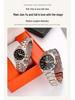 New Light Luxury Diamond Quartz Couples' Watch with Alloy Steel Band and Dual Calendar