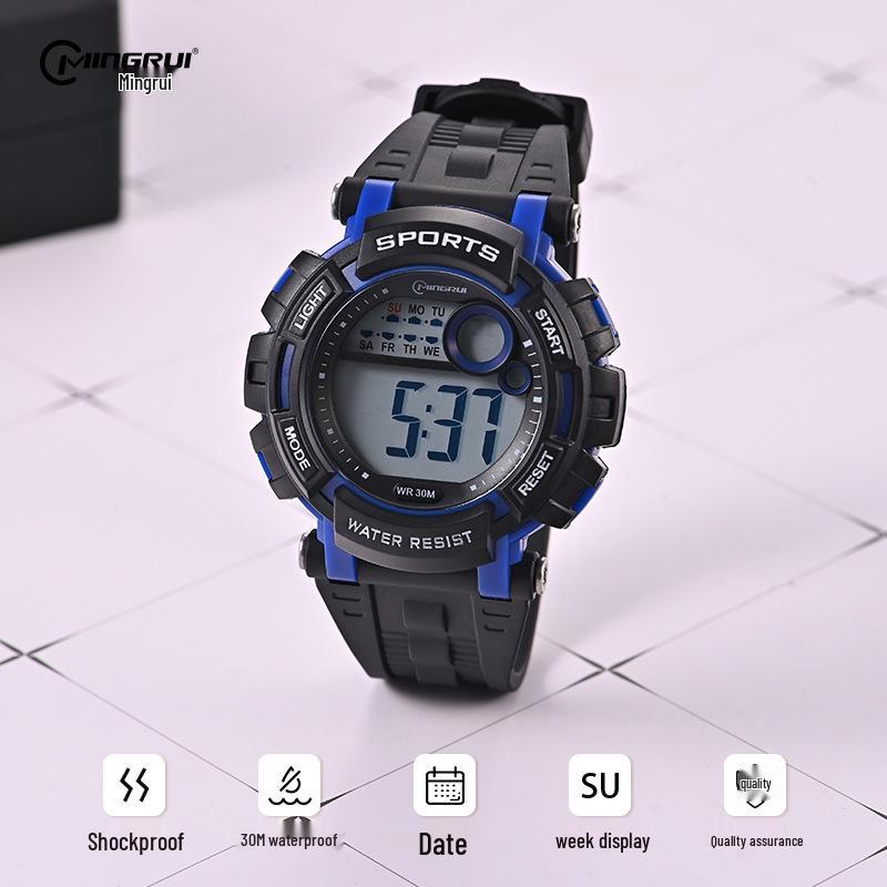 

Mingrui Подростковый Хронограф: Водонепроницаемые, Светящиеся, Многофункциональные Спортивные Часы для Студентов небесно-голубой