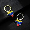Venezuela Map Flag Keychain Pendant Keyring Support Venezuela Gift Rustproof