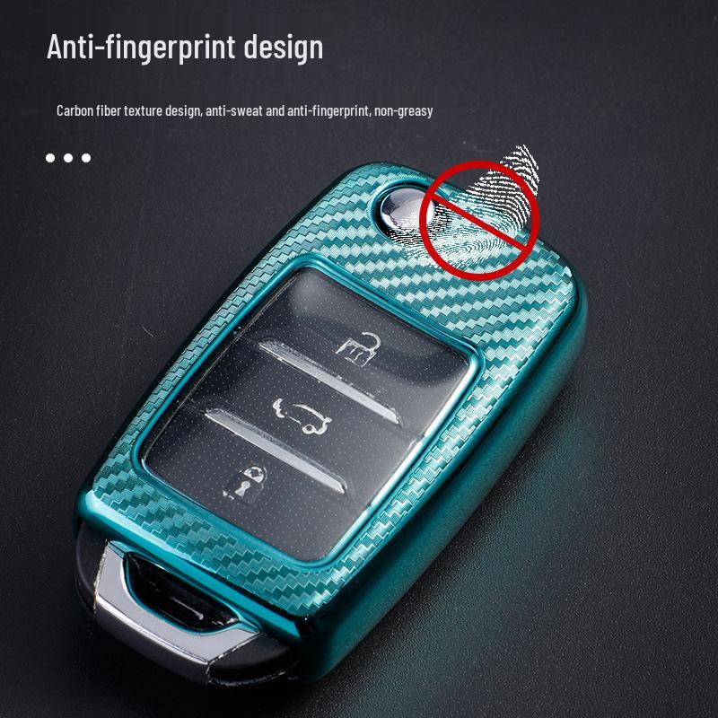 Transparent Carbon Fiber Car Key Case for Changan CS75/CS55/Eado/CS35/CS15
