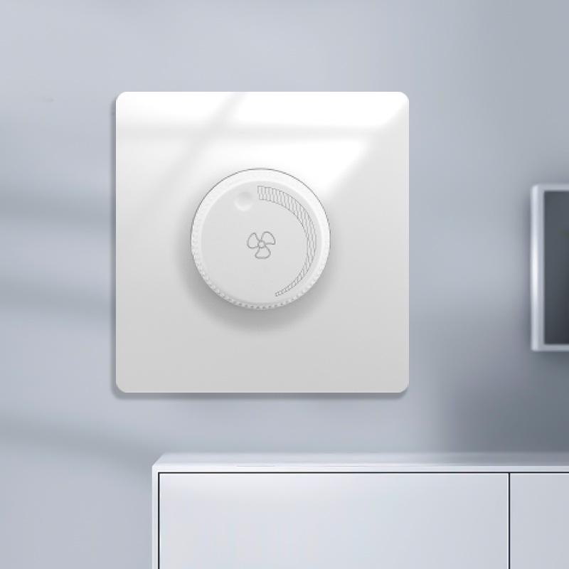 Huihuang Grå Herdet Glass Speil 1-Gangs 5-Hulls Bryter Stikkontakt Panel 86-Type Vegginnfelt.