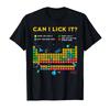 Can I Lick It Periodic Table Funny Science Teacher Student T-shirt Men Women Cotton T Shirts Short Sleeve Tops Oversized T Shirt