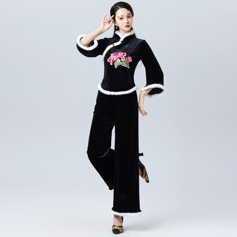 T5J Autumn/Winter Velvet Dancewear: Warm, Slimming Performance Costume