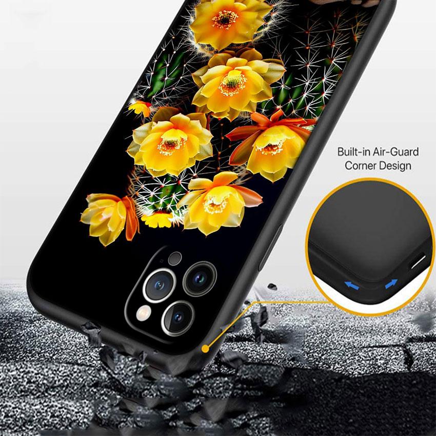 Watercolour Cacti Soft Shell Phone Case for Samsung Galaxy S20 S21 S22 Ultra FE + Plus A21S A22 A24 A25 A26 A30 A30S A31