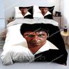 Film Scarface Tony 3D-Druck Bettdecke Bettwäsche-Set, Bettbezug Bett-Set Steppdeckenbezug Kissenbezug, King Queen Größe Bettwäsche-Set Kind