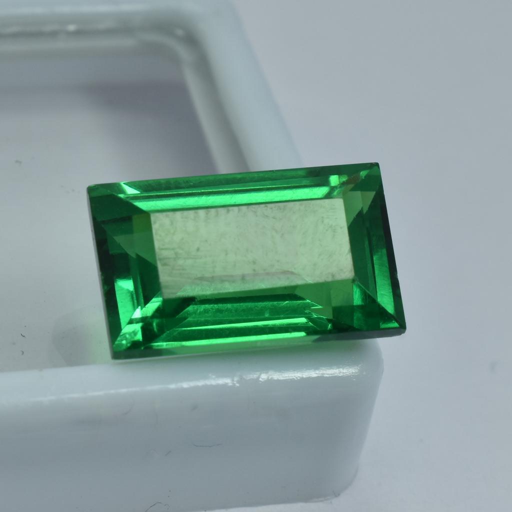 Natural Green Tourmaline Loose Gemstone 9.25 Ct Baguette Cut October Birthstone for Gem Collections