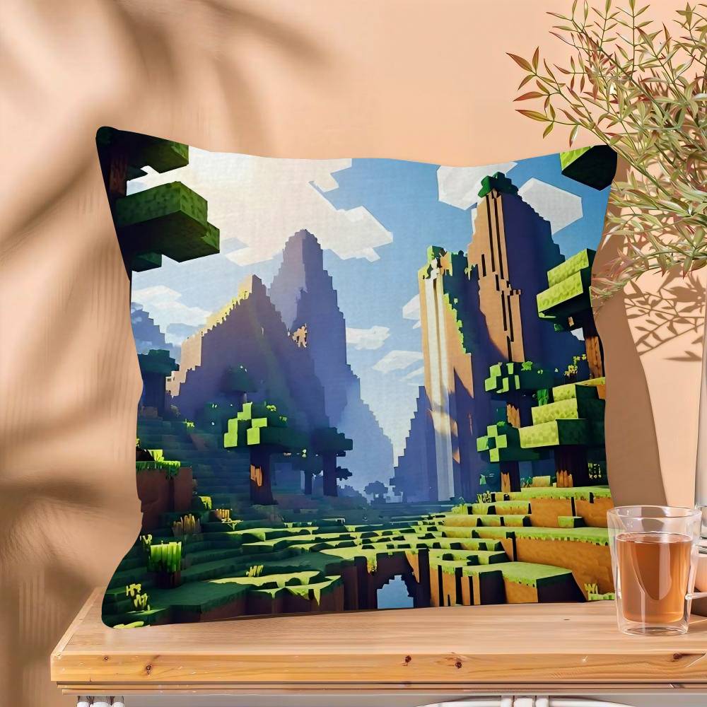 1PC PC Game M-Minecraft  Cushion Cover Car Throw Pillow Case For Sofa Car Christmas Gift