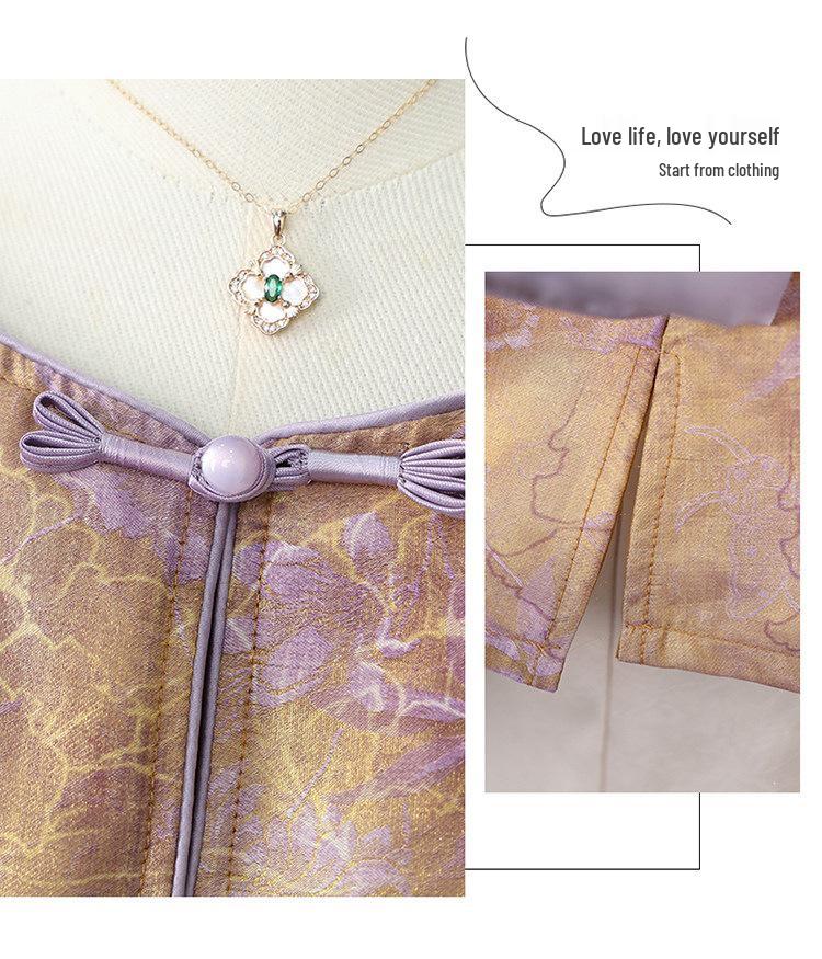 Fashionable Chinese Style Spring/Summer Jacket for Middle-aged and Elderly Women - 2026 Three-Quarter Sleeve Top