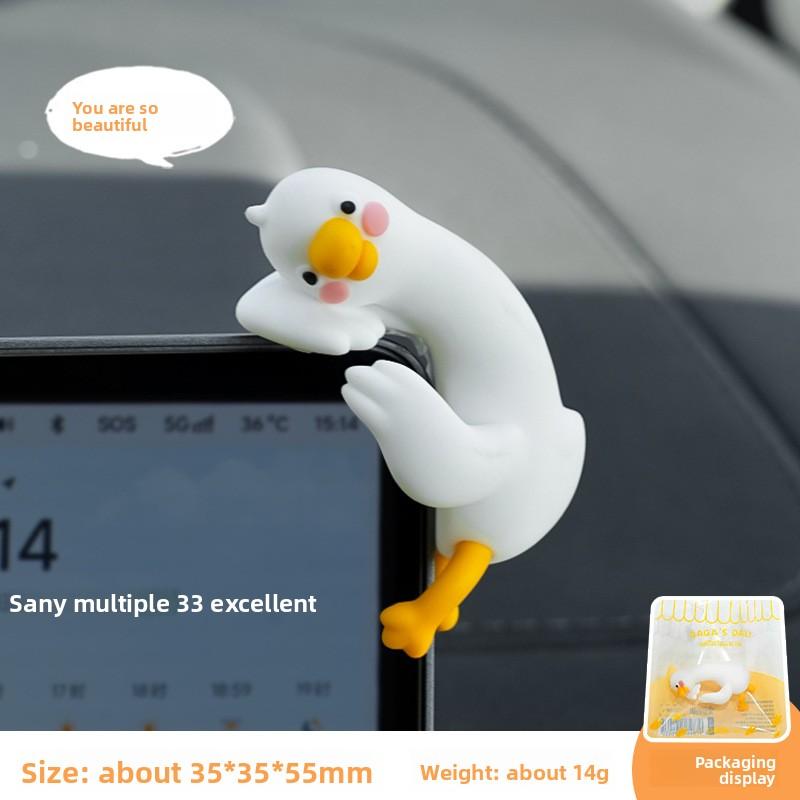 Gaga's Daily Adorable Little Duck Screen Stand Animal Car Figurine Vehicle Interior Car Interior Center Console Decoration