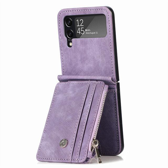 Anti -Dust Business Leather Protective Case For Samsung Galaxy Z Flip4 Flip 4 Flip3 5g Flip 3 Card Holder Wallet Bag Cases