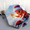 1pc Christmas Charmander Pokémon Umbrella - Auto Open Close, Portable 3-Fold Design, 8-Bone Iron Frame, Outdoor, Perfect Gift for Fans, Travelers, Dai