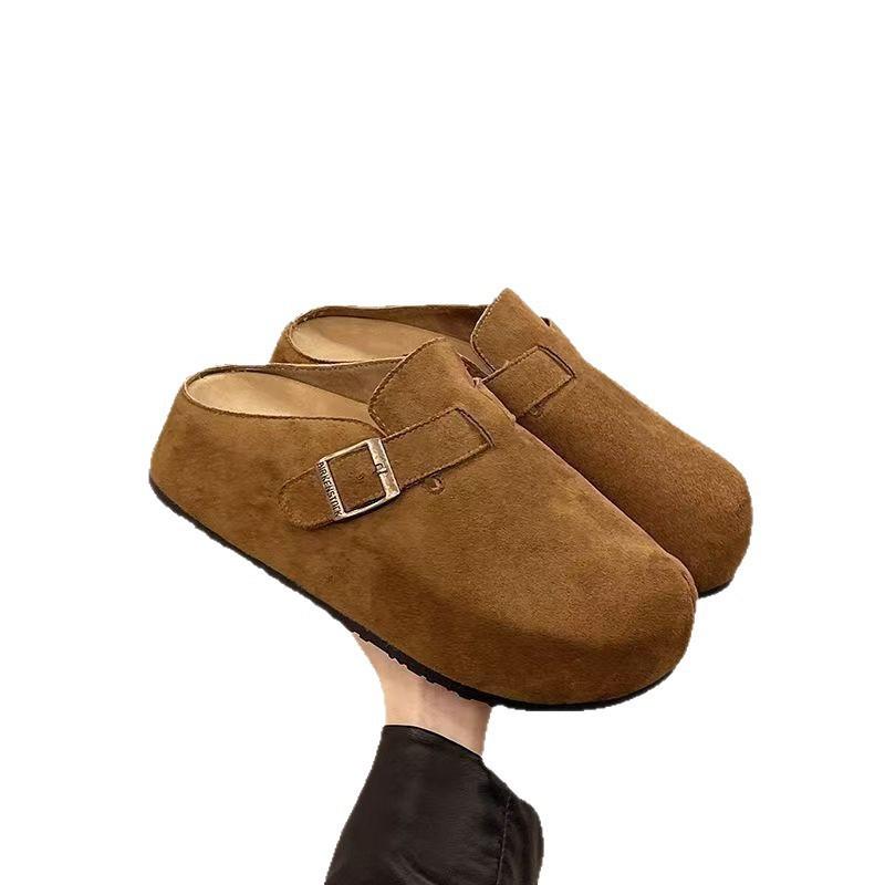 Retro Mori Birkenstocks Women's Spring New Thick-soled Inner Height-increasing Bag Head Half-drag Short Leboken Sandals