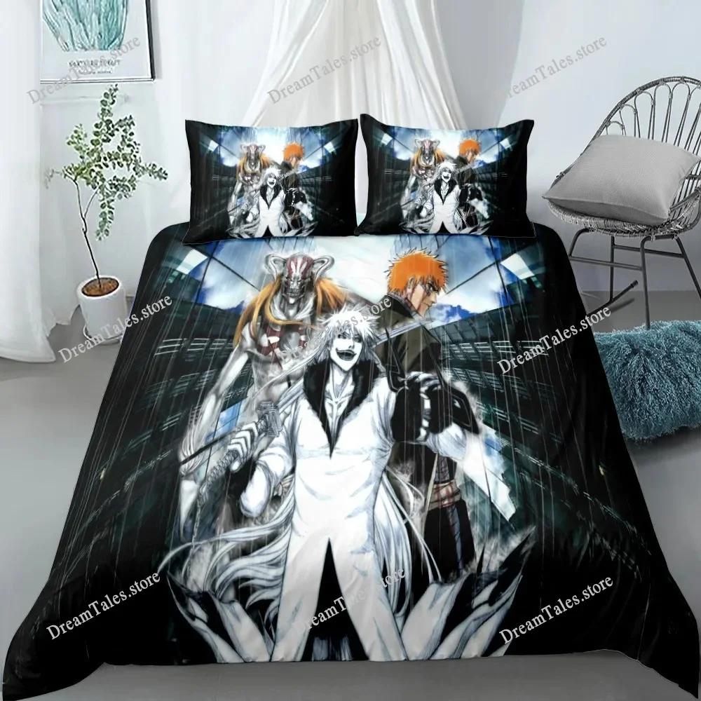Anime Bleach Children Bedding Set King Queen Double Full Twin Single Size Bed Linen Set Home Textileextile Luxury Gift741