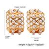 Elegant French Retro Pearl Hoop Earrings with Unique Hollow Metal Design