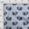 oneOone Cotton Flex Fabric Fish Block Printed Fabric 1 Yard 40 Inch Wide