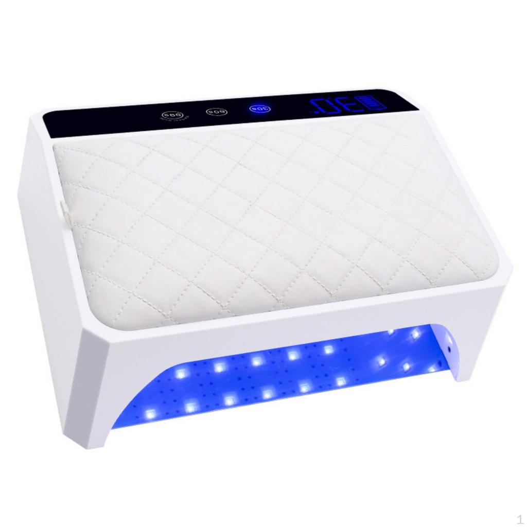 LED Nail Curing Machine Infrared Smart Portable Lamp with Hand Rest Large Space Cordless Gel