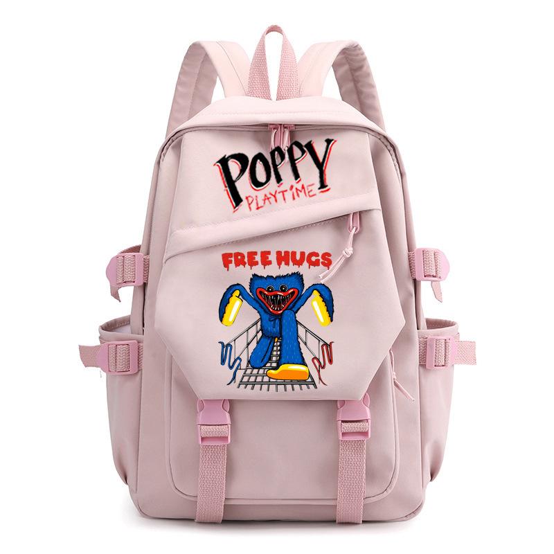 Poppy Waterproof Women's Backpack Girl Schoolbag Large Capacity Travel Leisure Shoulder Bag