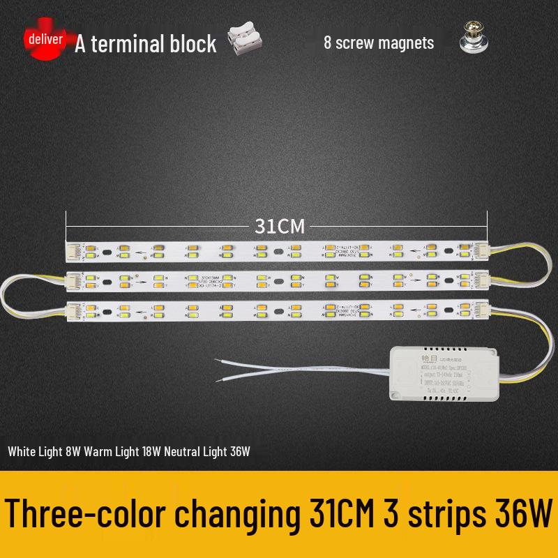 Dimmable LED Ceiling Light Panel: Dual/Triple Color Light Board & Bar