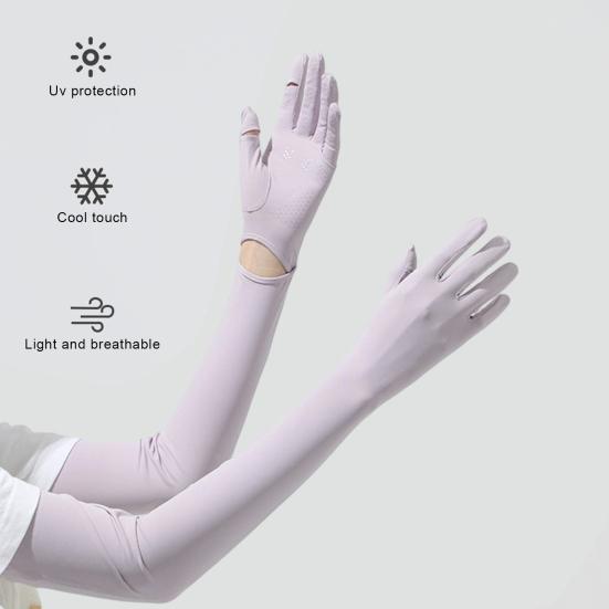 UV Protection Driving Gloves, Anti-Slip Palm, Long Sun Protection Gloves, Ultra Thin Full Finger Summer Gloves for Women Cycling Hiking Fishing