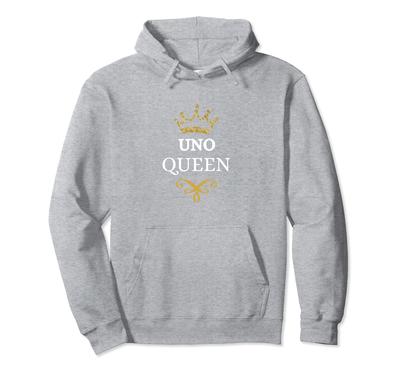 Rolig Uno Queen Fan Rolig Vinnande Kortspel Hoodie
