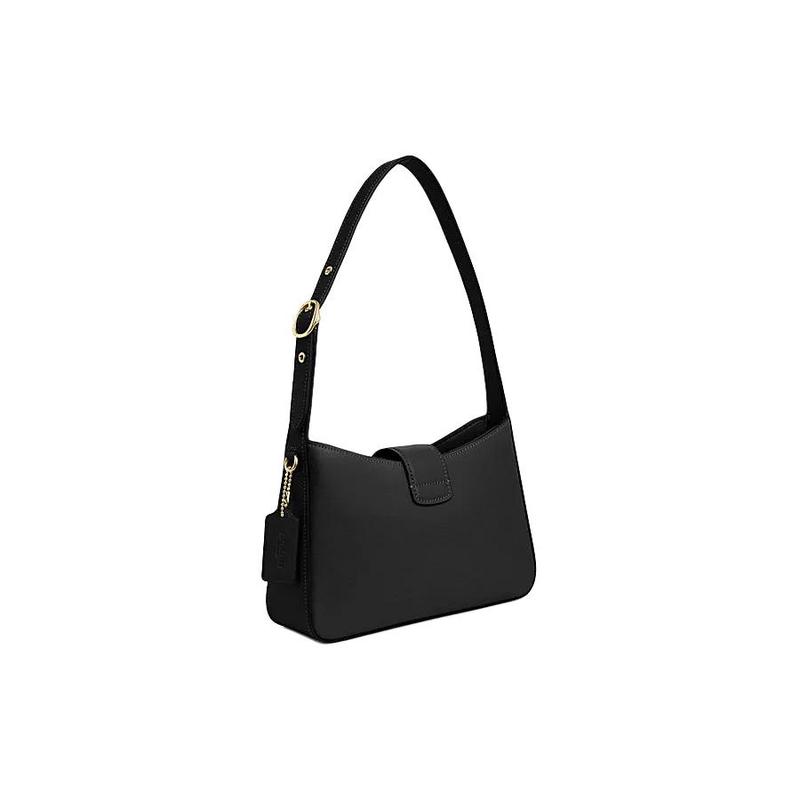 Coach Eliza 25 tinta unita tracolla non rimovibile fessura pelle di mucca borsa a spalla media da donna nera