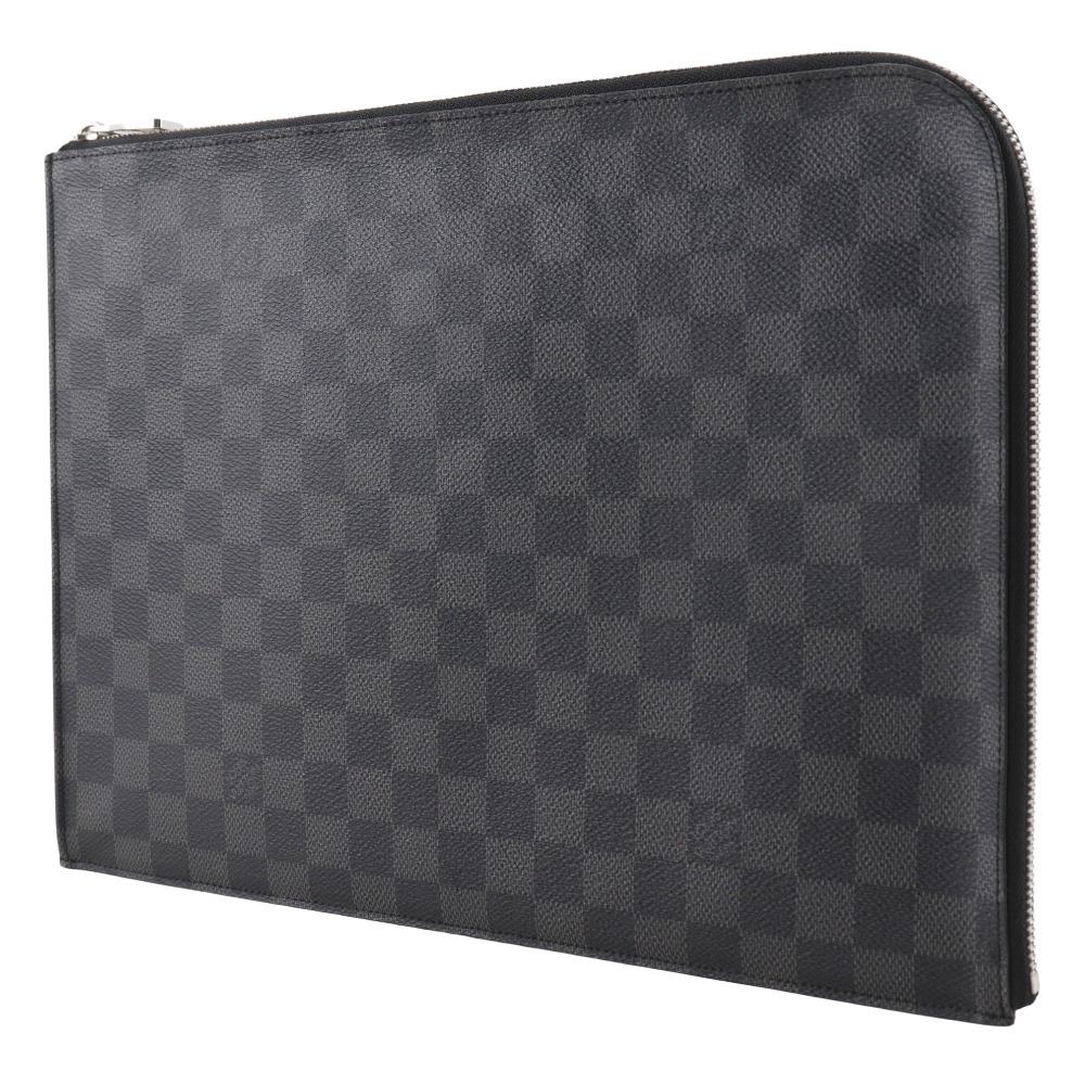 Louis Vuitton Pochette Jules GM Clutch Bag N41501 Black Damier Grafitto Canvas Mens Used