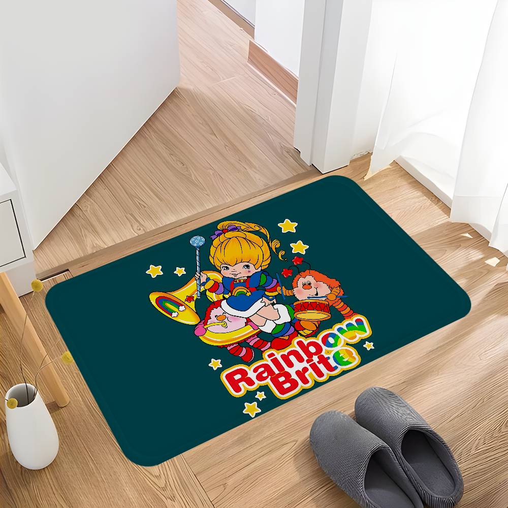 Rainbow Brite Anime Hallway Carpet Non-Slip Laundry Room Mat Laundry Decor Balcony Child Living Room Bedside Area Rugs