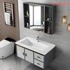 Light Luxury Space Aluminum Bathroom Vanity Set