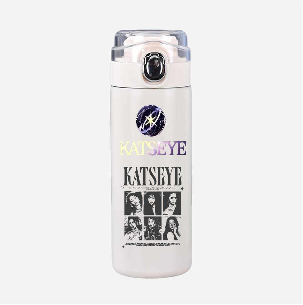 400Ml Water Bottle Anime Cartoon KATSEYE Printed Thermos Cup Portable Stainless Steel Outdoor Sports Water Cup Children Kid Gift
