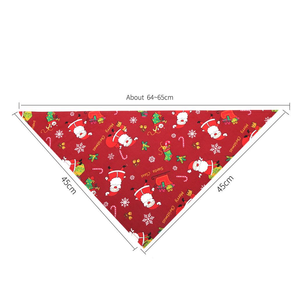 Dog Triangular Bandanas Pet Dogs Bandana Christmas Washable Bow Ties Collar Cat Scarf Accessories