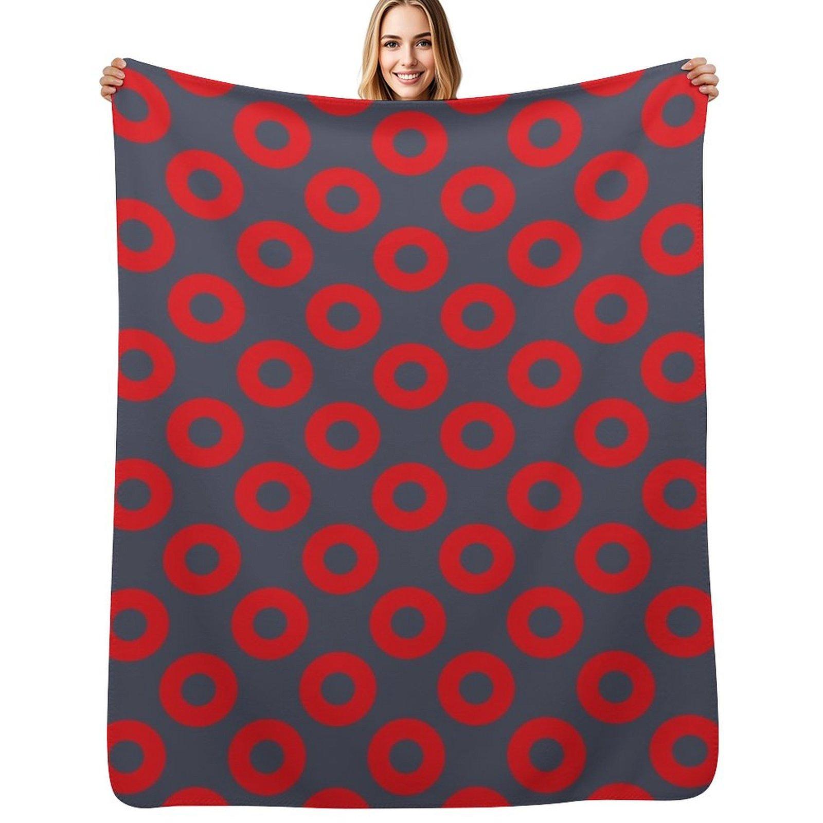 Henrietta (Fishman) Donut Throw Blanket Stylish Warm Blanket for Living Room Bedroom Size: 75*100cm, Weight: 230 GSM