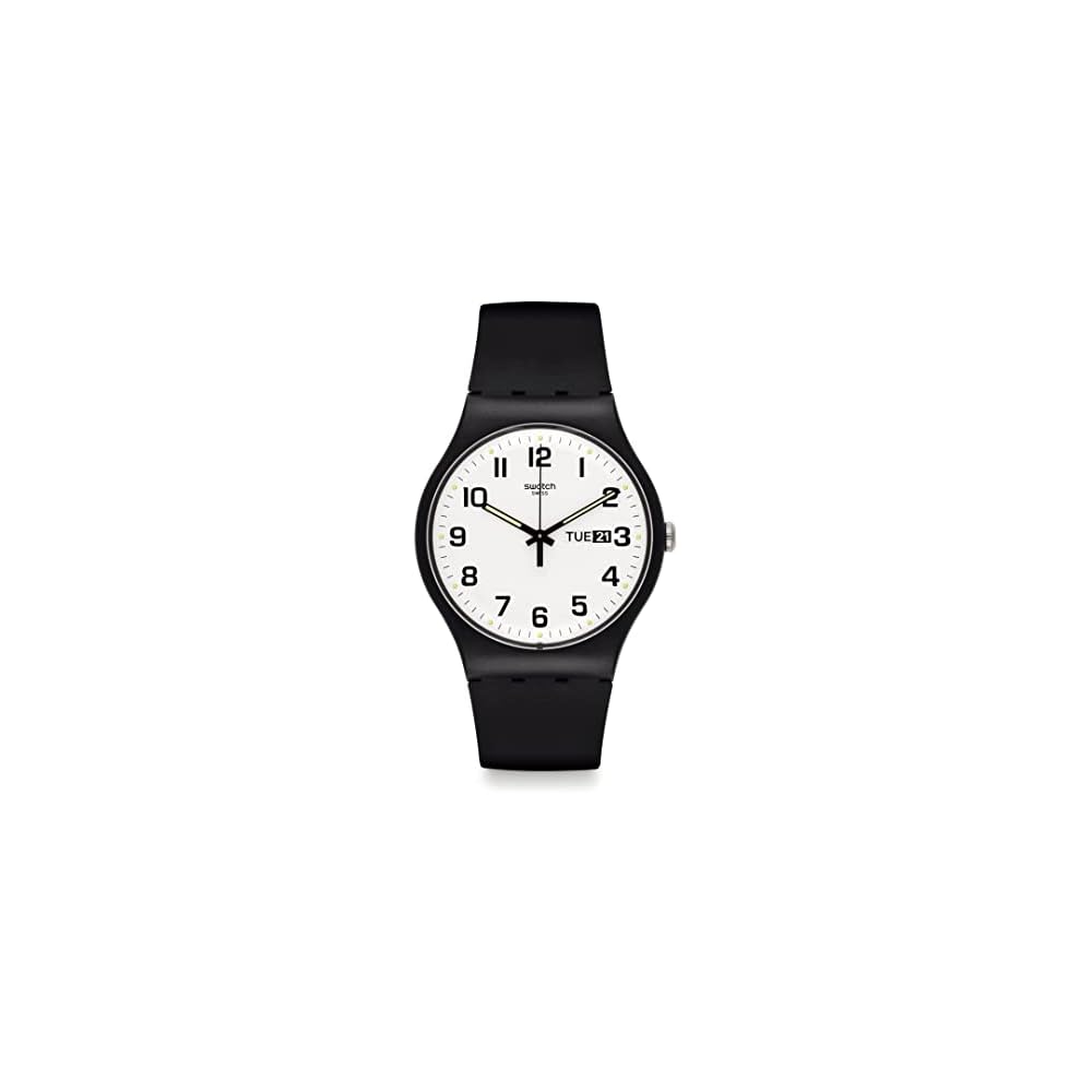 Swatch TWICE AGAIN Classic Watch SO29B703 Black Color Stylish Design