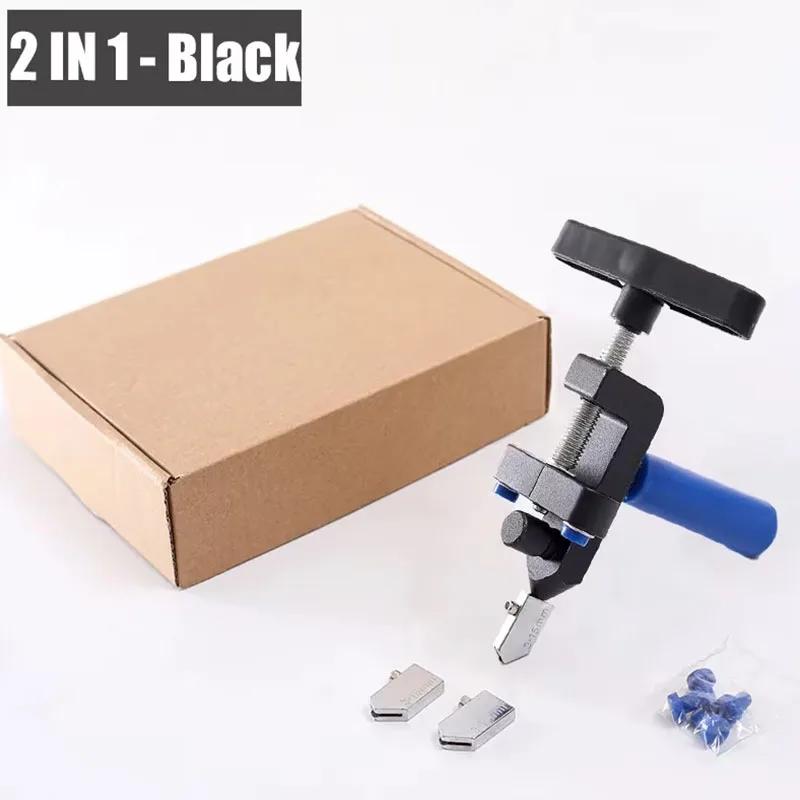 2-in-1 Glasschneidemaschinen-Set Handwerkzeuge Glas Keramik Fliesen Schneider mit Messerrad Manuelles Fliesen Schneidewerkzeug