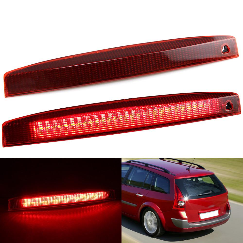 1PC 12V Smoke/Red Lens LED High Level Center Third Brake Stop Light For Renault Megane MK II 2003-2008 OEM 8200175538 Tail Lamp