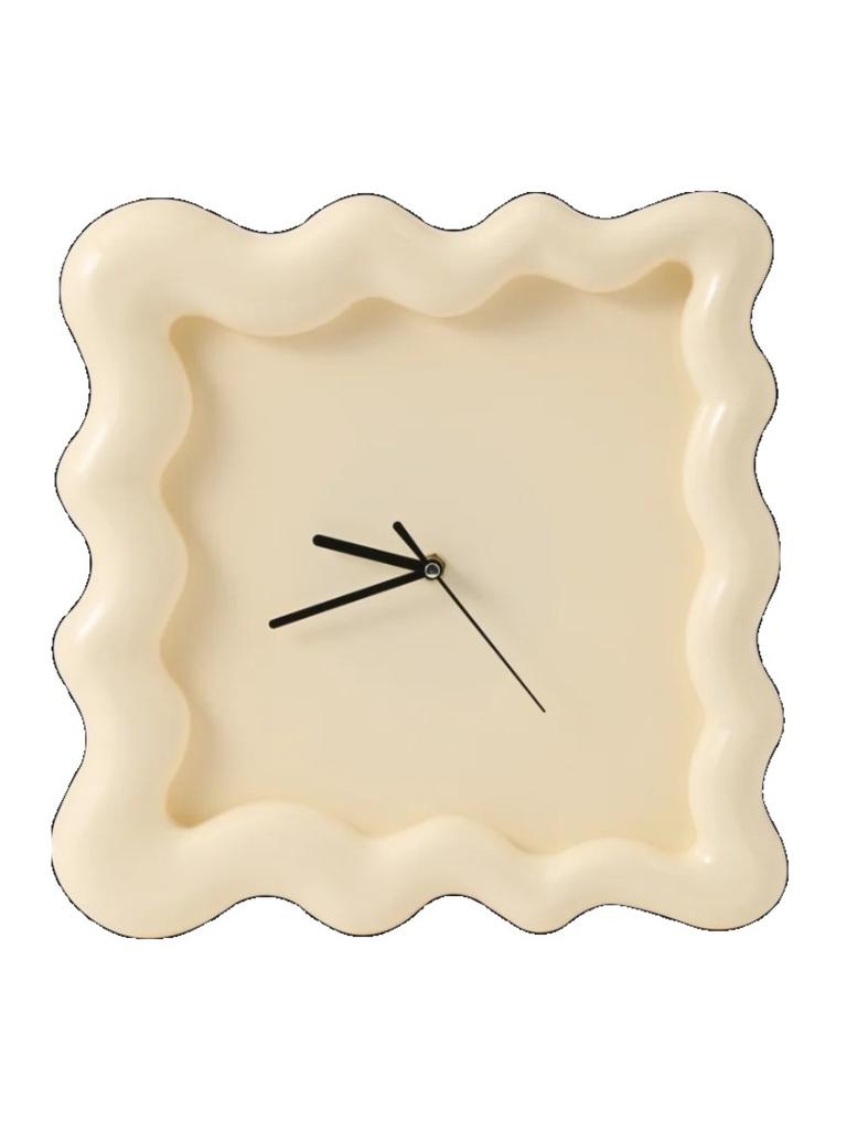 Nordic Table Clock Cream Wall Mounted Clock Dining Room Living Room Wall Hanging Decoration Morden Coffee Table Ornaments
