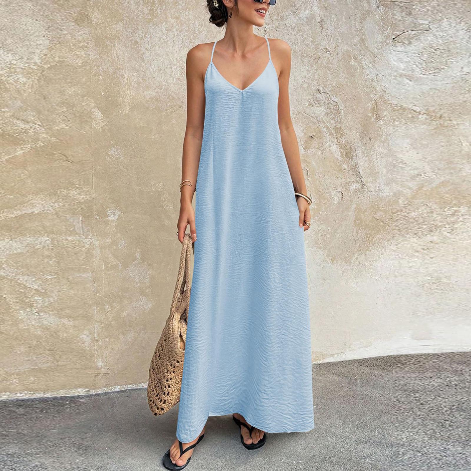 Women s Fashionable Casual -color Dress S