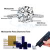 5ct Moissanite Ring Lab Diamond VVS1 925 Sterling Silver Engagement Promise Wedding Band Fine Jewelry with GRA for Women