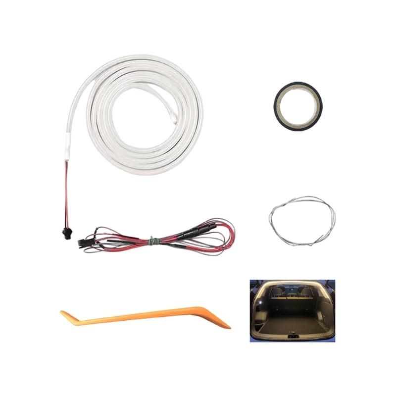 Waterproof LED Light Strips for Vehicle Trunk Flexible Design Easy Plug in Install Universal Fit Enhances Driving Safety