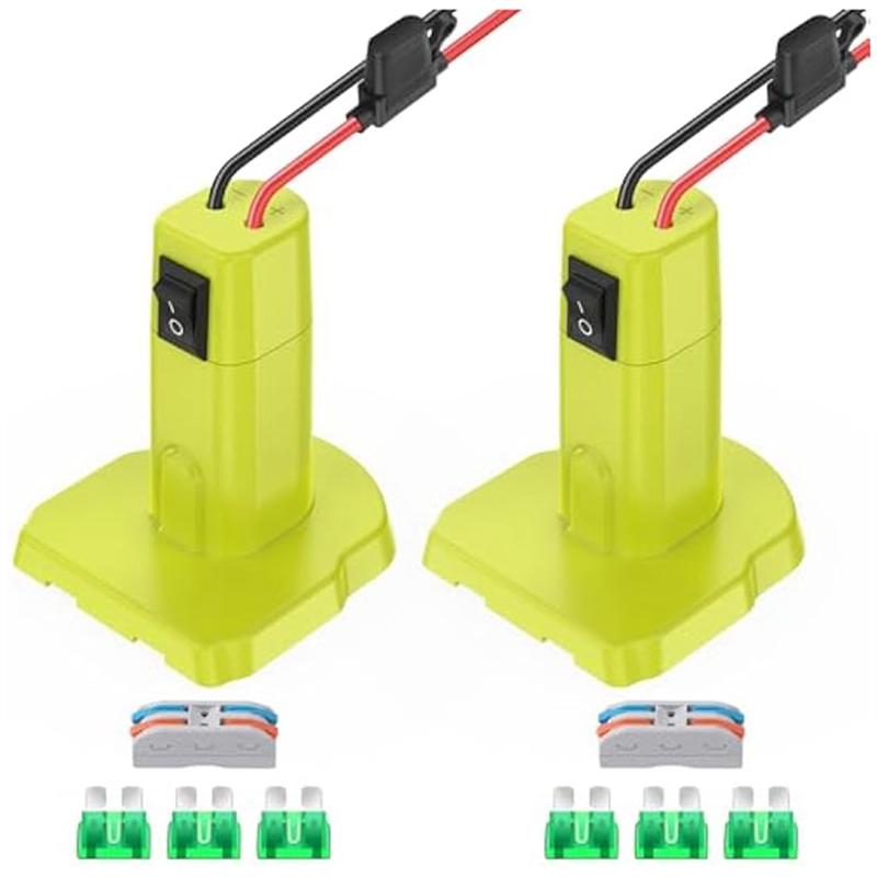 A96I-2Set Power Wheels Adapter For Ryobi 18V Battery Adapter Power Wheels Battery Conversion Kit For DIY RC Toys And Robotics