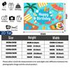 Multicolor Gifts Beach Birthday Party Backdrop, Polyester Banner for Photo Background & Decor