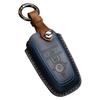 Leather Car Key Case Cover Keychain Holder Fob Protector for Ford Mondeo Lincoln Aviator Navigator F150 Raptor Focus Keyring Bag
