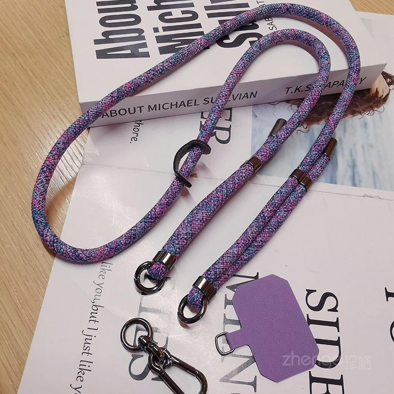Cross-body Halter Neck Dual-purpose Adjustable Back Mobile Phone Lanyard Women's Ins Outdoor Travel Mountain Climbing Mobile Phone Lanyard Long Style