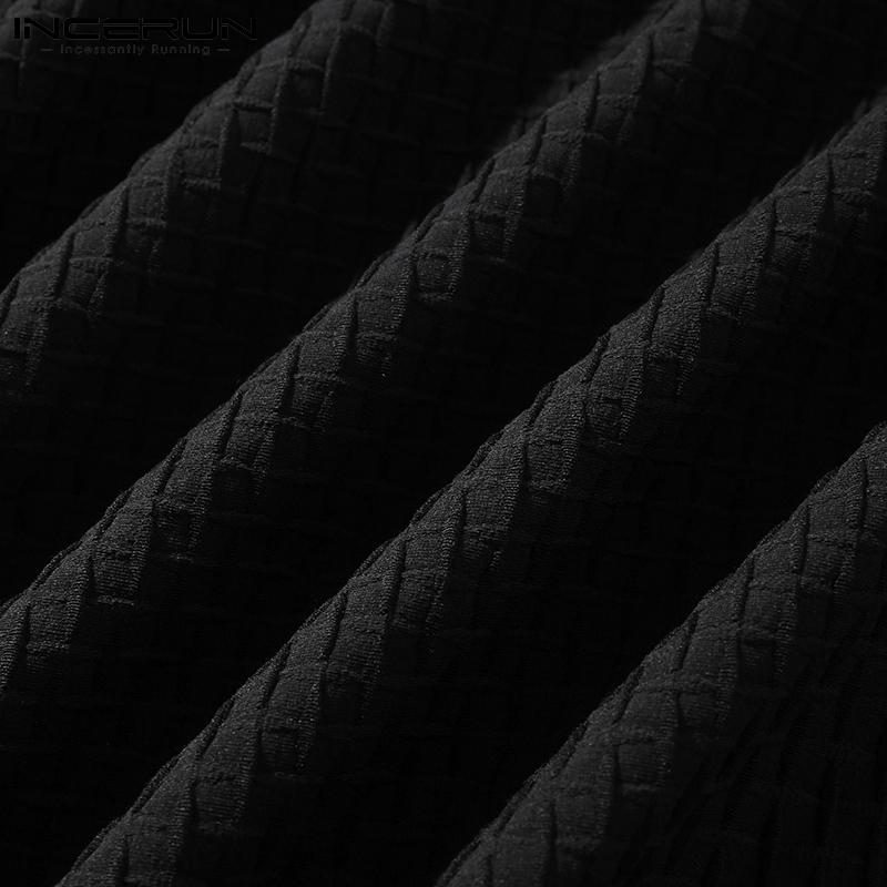 INCERUN летние мужские топы с v-образным вырезом и короткими рукавами — фото 11