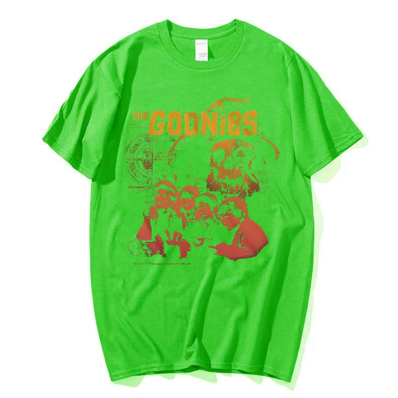 Funny Movie The Goonies Never Say Die Skeleton Print T Shirts Male Vintgae Casual T-shirt Unisex Women Rock Oversized Streetwear