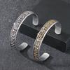 Vintage and Domineering Viking Odin Rune Letter Triangle Stainless Steel Men's Open Bracelet
